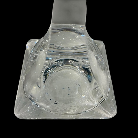 Set Of 2 Clear Crystal "Deco" Single Light Candlestick Holders By Mikasa 5.5” - Picture 6 of 8